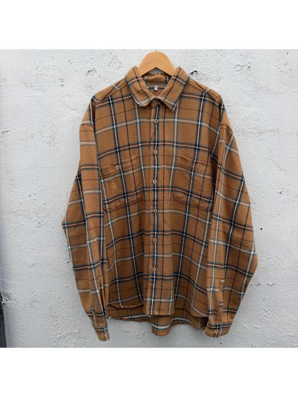 Armani Jeans Plaid Flannel Button Down Shirt 90s